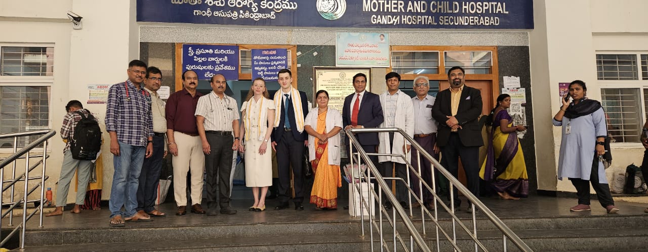International medical delegation at Gandhi Mother and Child Hospital, Secunderabad