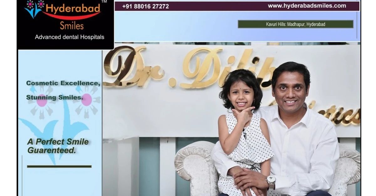 Dr. Dilip with a young patient — cosmetic excellence, stunning smiles